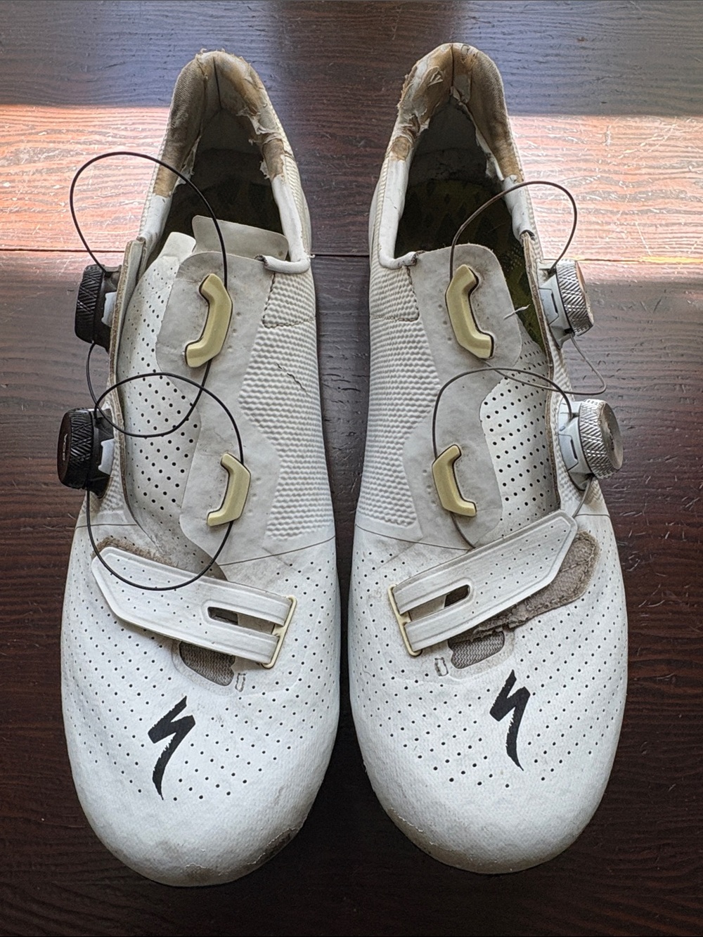 Specialized S-Works 7 White Men's Road Cycling Shoes Size 44, US 10.6 Used